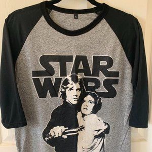Star Wars Baseball Tee Unisex Size S *NEW
